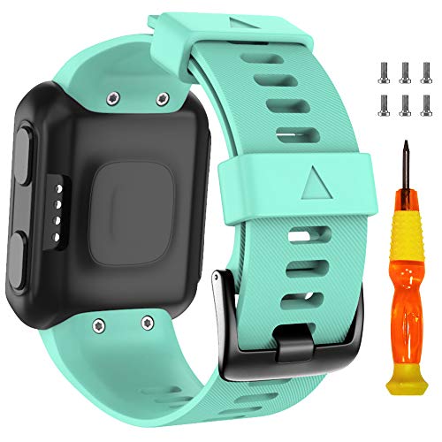 ANBEST Silikon Armband Kompatibel mit Forerunner 35/Approach S10 Armbänder, Weiches Silikon Uhrenarmband Sport Ersatzarmband für Forerunner 35/Approach S10 (Minze) von ANBEST