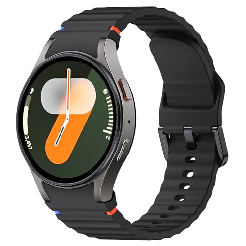 ANBEST Silikon Armband für Samsung Galaxy Watch 7 6 5 Armband 40mm 44mm, No Gap Sport Ersatzarmband mit Dekorativer Gewebter Linie für Galaxy Watch 6 Classic 43mm 47mm/Galaxy Watch FE 40mm ANBEST Silikon Armband für Samsung Galaxy Watch 7 6 5 Armband 40mm 44mm, No Gap Sport Ersatzarmband mit Dekorativer Gewebter Linie für Galaxy Watch 6 Classic 43mm 47mm/Galaxy Watch FE 40mm von ANBEST