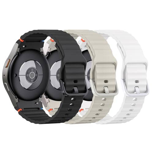 ANBEST Silikon Armband für Samsung Galaxy Watch 7 6 5 Armband 40mm 44mm, No Gap Sport Ersatzarmband mit Dekorativer Gewebter Linie für Galaxy Watch FE 40mm/Galaxy Watch 6 Classic 43mm 47mm ANBEST Silikon Armband für Samsung Galaxy Watch 7 6 5 Armband 40mm 44mm, No Gap Sport Ersatzarmband mit Dekorativer Gewebter Linie für Galaxy Watch FE 40mm/Galaxy Watch 6 Classic 43mm 47mm von ANBEST