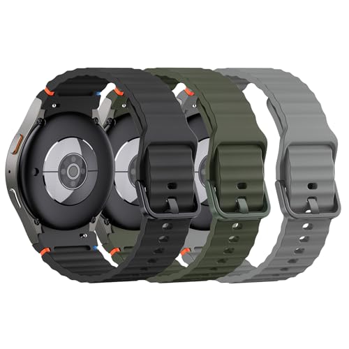ANBEST Silikon Armband für Samsung Galaxy Watch 7 6 5 Armband 40mm 44mm, No Gap Sport Ersatzarmband mit Dekorativer Gewebter Linie für Galaxy Watch FE 40mm/Galaxy Watch 6 Classic 43mm 47mm ANBEST Silikon Armband für Samsung Galaxy Watch 7 6 5 Armband 40mm 44mm, No Gap Sport Ersatzarmband mit Dekorativer Gewebter Linie für Galaxy Watch FE 40mm/Galaxy Watch 6 Classic 43mm 47mm von ANBEST
