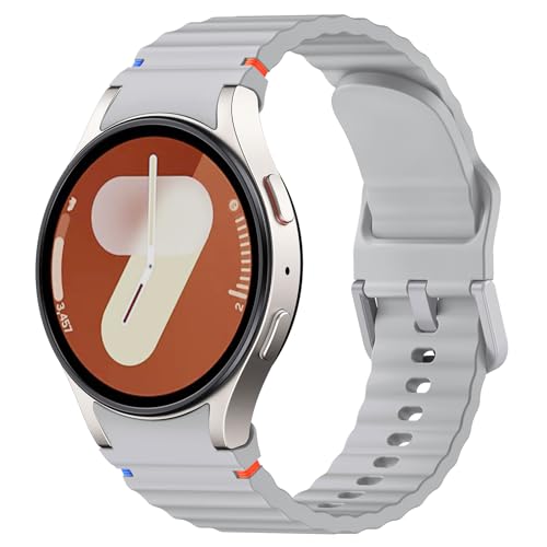 ANBEST Silikon Armband für Samsung Galaxy Watch 7 6 5 Armband 40mm 44mm, No Gap Sport Ersatzarmband mit Dekorativer Gewebter Linie für Galaxy Watch FE 40mm/Galaxy Watch 6 Classic 43mm 47mm ANBEST Silikon Armband für Samsung Galaxy Watch 7 6 5 Armband 40mm 44mm, No Gap Sport Ersatzarmband mit Dekorativer Gewebter Linie für Galaxy Watch FE 40mm/Galaxy Watch 6 Classic 43mm 47mm von ANBEST