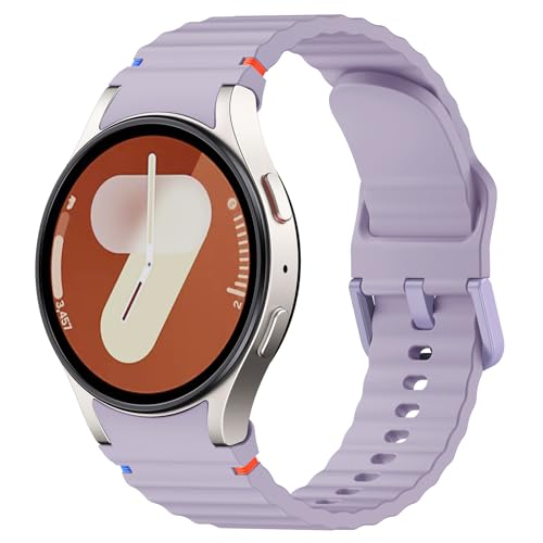 ANBEST Silikon Armband für Samsung Galaxy Watch 7 6 5 Armband 40mm 44mm, No Gap Sport Ersatzarmband mit Dekorativer Gewebter Linie für Galaxy Watch FE 40mm/Galaxy Watch 6 Classic 43mm 47mm ANBEST Silikon Armband für Samsung Galaxy Watch 7 6 5 Armband 40mm 44mm, No Gap Sport Ersatzarmband mit Dekorativer Gewebter Linie für Galaxy Watch FE 40mm/Galaxy Watch 6 Classic 43mm 47mm von ANBEST