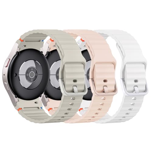 ANBEST Silikon Armband für Samsung Galaxy Watch 7 6 5 Armband 40mm 44mm, No Gap Sport Ersatzarmband mit Dekorativer Gewebter Linie für Galaxy Watch FE 40mm/Galaxy Watch 6 Classic 43mm 47mm ANBEST Silikon Armband für Samsung Galaxy Watch 7 6 5 Armband 40mm 44mm, No Gap Sport Ersatzarmband mit Dekorativer Gewebter Linie für Galaxy Watch FE 40mm/Galaxy Watch 6 Classic 43mm 47mm von ANBEST
