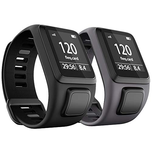 ANBEST TPU Uhrenarmband Kompatibel mit Tomtom Runner 3/Spark 3/Runner 2/Adventurer 2/Golfer 2 Armband, Bequemes Armbänder für Tomtom Runner 2 Music/Spark 3 Cardio, Schwarz, Grau ANBEST TPU Uhrenarmband Kompatibel mit Tomtom Runner 3/Spark 3/Runner 2/Adventurer 2/Golfer 2 Armband, Bequemes Armbänder für Tomtom Runner 2 Music/Spark 3 Cardio, Schwarz, Grau von ANBEST