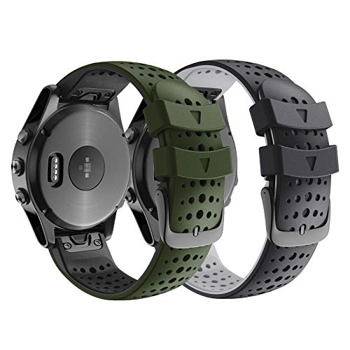 ANBEST Uhrenarmband Kompatibel mit Fenix 5/Fenix 6/Fenix 7 Armband 47mm, Silikon Schnelle Passform 22mm Armbänder für Fenix 5 Plus/Epix 2/Descent G1/Forerunner 945 Erstatzarmband ANBEST Uhrenarmband Kompatibel mit Fenix 5/Fenix 6/Fenix 7 Armband 47mm, Silikon Schnelle Passform 22mm Armbänder für Fenix 5 Plus/Epix 2/Descent G1/Forerunner 945 Erstatzarmband von ANBEST