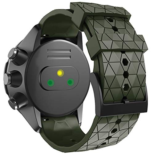 ANBEST Uhrenarmband Kompatibel mit Suunto 9/Suunto 7/Suunto 9 Baro Armband, 24mm Ersatzarmbänder Weiches Silikon für Suunto D5/Suunto Spartan Sport Wrist HR, Armee Grün ANBEST Uhrenarmband Kompatibel mit Suunto 9/Suunto 7/Suunto 9 Baro Armband, 24mm Ersatzarmbänder Weiches Silikon für Suunto D5/Suunto Spartan Sport Wrist HR, Armee Grün von ANBEST