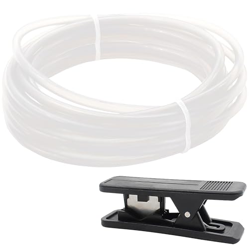 5m PTFE Schlauch 4mm x 2,5mm, PTFE Schlauch 1,75 mit Rohrschneider, 3d Drucker Schlauch Kompatibel mit Bambu Lab A1 Mini/A1/P1P/P1S/X1C/AMS/P1/X1-Serie & Creality K1/K1 Max/Ender 3 V3 (Weiß) von ANBOO