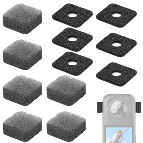 6 Set Mikrofon Windschutz Zubehör für Insta360 X4/X3 Kamera, Mikrofon-Windschutzscheibe Windschaum Outdoor-Windfilter Premium-Abdeckung zur Windgeräuschunterdrückung von ANBOO