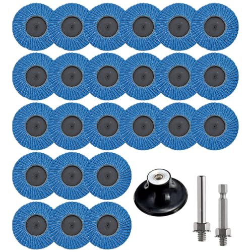 ANBOO 24 Stück Schleifscheiben Set Körnung 40/60/80/120, 2 Zoll/50mm Fächerscheiben Zirkonkorund Schruppscheibe für Metall Holz Stahl Fächerscheibe Trenn-Winkelschleifer 2" Tablett + 1 Rundstange ANBOO 24 Stück Schleifscheiben Set Körnung 40/60/80/120, 2 Zoll/50mm Fächerscheiben Zirkonkorund Schruppscheibe für Metall Holz Stahl Fächerscheibe Trenn-Winkelschleifer 2" Tablett + 1 Rundstange von ANBOO