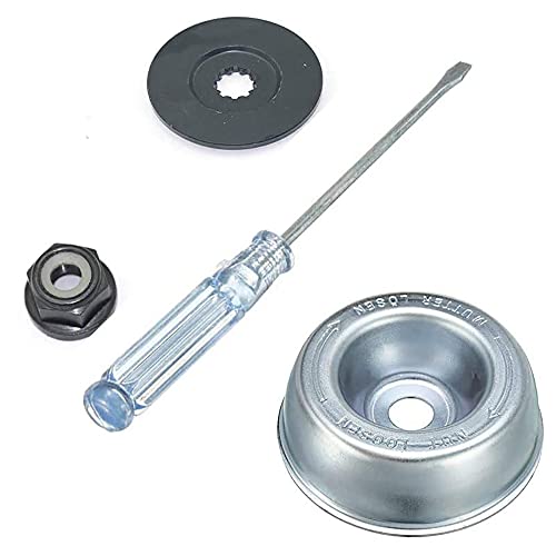ANCLLO 4 Stück Gartenmaschine Rasenmäher Stihl Klingenadapter-Kit-Anlaufscheibe, Bundmutter, Wartungsschraubendreher, Klingenadapterbefestigung Wartungsset für Stihl-Rasentrimmer-Freischneider ANCLLO 4 Stück Gartenmaschine Rasenmäher Stihl Klingenadapter-Kit-Anlaufscheibe, Bundmutter, Wartungsschraubendreher, Klingenadapterbefestigung Wartungsset für Stihl-Rasentrimmer-Freischneider von ANCLLO