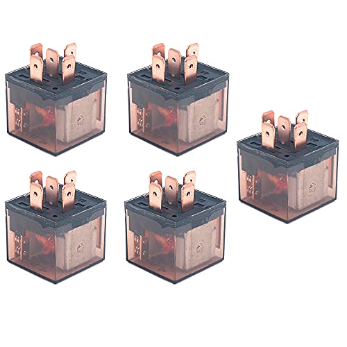 ANCLLO Auto Automotive Universal Transparent Relais 12V 80A SPDT 5Pin Schalter Pack von 5 von ANCLLO