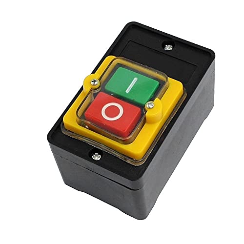 ANCLLO Motor Start Stop Druckknopf Motor Ein-/Ausschalter mit Oberfläche Wasserdicht Staubdicht Box Mount KAO-10KH 10A AC 220/380V von ANCLLO