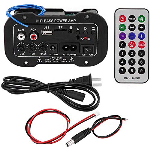 ANCLLO Schwarz Bluetooth HiFi-Verstärker 5-Zoll-Auto-Auto-Digital-Bluetooth-Verstärker HiFi-Bass Hochleistungs-Stereo-Audio-AMP von ANCLLO