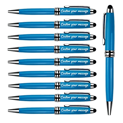ANCOLOFIS Gravierte Tintenschreiber, luxuriöse Business-Stifte mit Stylusspitze, schwarze Tinte, Nachfüller, hochwertige Stifte, personalisierbar mit Namen, Nachricht auf den Stiften, Kollegen von ANCOLOFIS