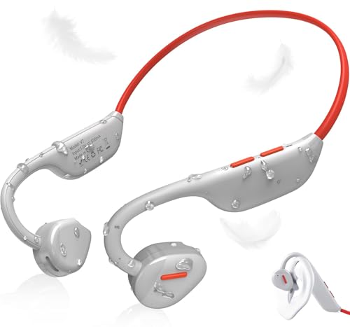 ANCwear Open Ear Kopfhörer Bluetooth 5.3, wasserdichte Kopfhörer kabellos Sport, Ohrhörer Bluetooth für Läufer Fahrradfahren Gym Running Work (Grau) von ANCwear