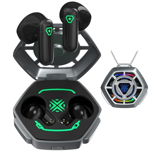 ANCwear Kabellose Ohrhörer, Bluetooth-Kopfhörer, Ohrstöpsel mit Metallkette & USB-C-Ladehülle, Mecha-Design mit anpassbaren Aufklebern für Jugendliche und Junge Erwachsene ANCwear Kabellose Ohrhörer, Bluetooth-Kopfhörer, Ohrstöpsel mit Metallkette & USB-C-Ladehülle, Mecha-Design mit anpassbaren Aufklebern für Jugendliche und Junge Erwachsene von ANCwear