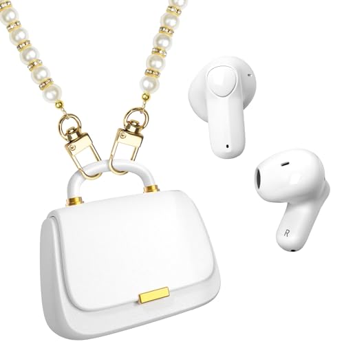 True Wireless Earbuds, Bluetooth In-Ear-Kopfhörer,13mm Treiber liefern Premium Sound,22H Spielzeit, Unique Mini Handtasche Ladeetui mit Perlen&Diamanten Kette, perfekt für Mode-vorwärts Frauen, Teens True Wireless Earbuds, Bluetooth In-Ear-Kopfhörer,13mm Treiber liefern Premium Sound,22H Spielzeit, Unique Mini Handtasche Ladeetui mit Perlen&Diamanten Kette, perfekt für Mode-vorwärts Frauen, Teens von ANCwear