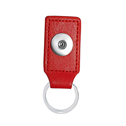ANDANTE Leder Chunk SCHLÜSSELANHÄNGER oder TASCHENANHÄNGER (Rot) für Chunks Click-Buttons Druckknöpfe von ANDANTE