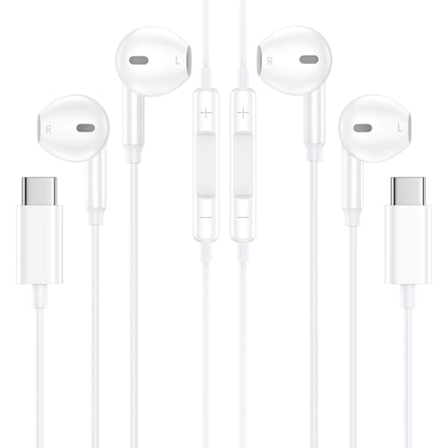 Kabelgebundene iPhone-Ohrhörer für iPhone 16e/16/16 Pro/16 Pro Max/16 Plus/15/15 Pro Max/15 Plus, 2 Stück USB C Wired Earbuds in Ear Kopfhörer Typ C Ohrhörer für Samsung Galaxy S25 S24 S23 S22 S21 Kabelgebundene iPhone-Ohrhörer für iPhone 16e/16/16 Pro/16 Pro Max/16 Plus/15/15 Pro Max/15 Plus, 2 Stück USB C Wired Earbuds in Ear Kopfhörer Typ C Ohrhörer für Samsung Galaxy S25 S24 S23 S22 S21 von ANDHOT