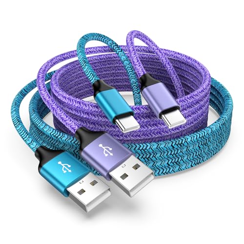 USB-C-Kabel, Schnellladekabel, 1,8 m, 2 Stück, Android-Handy-Ladegerät für Samsung Galaxy S25 Edge A56 A36 A26 A16 A55 A35 A25 S24 Ultra S23 FE S22 S21 S20 Z Flip 6 5 Z Fold 6 5 4 A15 A54 A14 A14 53 von ANDHOT