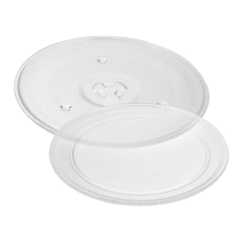 ANDRESLAD 2 Stück Mikrowellen Drehteller Kleine Mikrowellenplatte Mikrowellen Drehteller Teile Mikrowellen Platten Ersatz Ofen Ersatz Drehteller Mikrowellen Drehteller Tabletts von ANDRESLAD