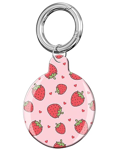 Kompatibel mit AirTag-Schutzhülle, niedliche Schutzhülle mit Schlaufe, Schlüsselanhänger-Halter für Airtag, kratzfeste Airtag-Abdeckung für Brieftasche, Gepäck, Katze, Hund, Haustiere (rosa Erdbeere) Kompatibel mit AirTag-Schutzhülle, niedliche Schutzhülle mit Schlaufe, Schlüsselanhänger-Halter für Airtag, kratzfeste Airtag-Abdeckung für Brieftasche, Gepäck, Katze, Hund, Haustiere (rosa Erdbeere) von ANDRIU