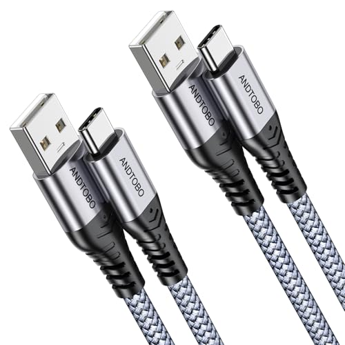 USB C Kabel, [2 Stück 3M+3M] 3.1A USB C Ladekabel Nylon Geflochten Kabel Schnellladekabel USB C Kompatibel mit iPhone 16 Pro Max Plus, iPhone 15, Galaxy S21 S22 S23 S23Ultra S20, Note 20, Pixe von ANDTOBO