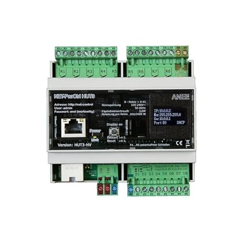 NET-PWRCTRL HUT 3 LV - 8 Ethernet/Internet gesteuerte Relais, 16A NET-PWRCTRL HUT 3 LV - 8 Ethernet/Internet gesteuerte Relais, 16A von ANEL