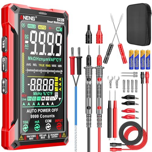 ANENG 622B Multimeter Digital Voltmeter Tester Smart Ohm Ampere Auto Ranging TRMS 9999 Count mit NCV,Gleich/Wechsel Strom,AC/DC Spannung,Widerstand,Dioden,Durchgangsprüfung,Kapazität,Temperature ANENG 622B Multimeter Digital Voltmeter Tester Smart Ohm Ampere Auto Ranging TRMS 9999 Count mit NCV,Gleich/Wechsel Strom,AC/DC Spannung,Widerstand,Dioden,Durchgangsprüfung,Kapazität,Temperature von ANENG