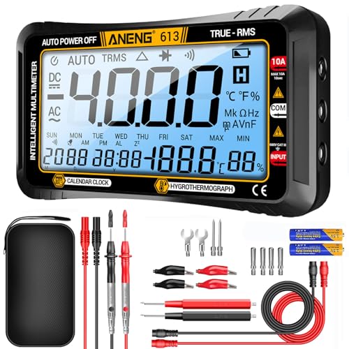 ANENG Multimeter,4000 Zählungen,TRMS Mit Automatischer Bereichswahl,Großes LCD,Misst AC/DC,NCV,Spannung,Widerstand,Diode,Kontinuität,Kapazität,Temperatur ANENG Multimeter,4000 Zählungen,TRMS Mit Automatischer Bereichswahl,Großes LCD,Misst AC/DC,NCV,Spannung,Widerstand,Diode,Kontinuität,Kapazität,Temperatur von ANENG
