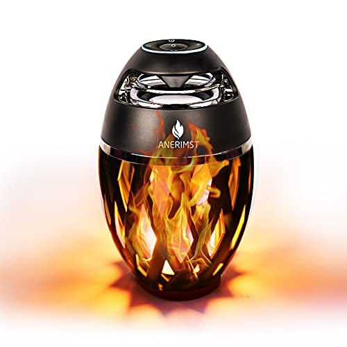 ANERIMST Outdoor-Taschenlampe Bluetooth-Lautsprecher mit Flammenlicht, wasserdichte kabellose, LED-Laterne, Geschenke für Männer, Frauen, Papa, bestes Zubehör für Camping, Terrasse von ANERIMST