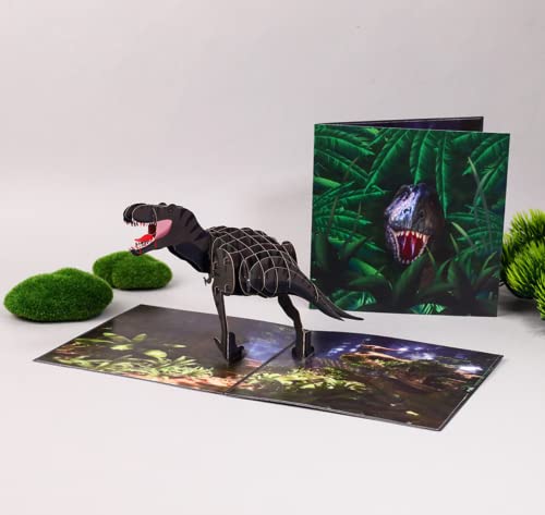 3D Pop-Up Karte Geburtstag mit Umschlag,Tyrannosaurus Karte,Geburtstagskarte,Glückwunschkarten,Abschlusskarten,Ermutigungskarten,Belohnungskarten für Kinder, Student, Dinosaurier-Liebhaber von ANEWISH