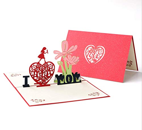 3D Pop-Up Karte mit Umschlag,Geburtstagskarte,Danke dir Karte für Mama Mutti Muttertag von ANEWISH