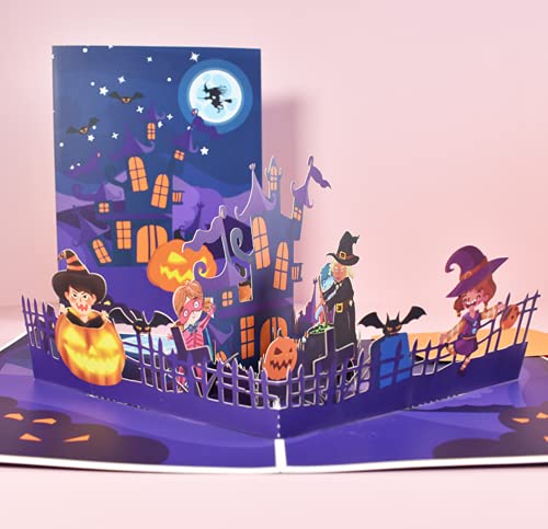 ANEWISH 3D Halloween Karte Spinnennetz Handgemachte Pop-Up-Karte mit Umschlägen von ANEWISH