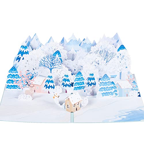 Pop Up Geburtstagskarte 3D,Vier-Jahreszeiten-Thema,Winter Pop Up Geburtstagskarte 3D,Vier-Jahreszeiten-Thema,Winter von ANEWISH