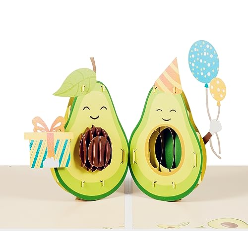 Pop-up Geburtstagskarte,3D Avocado Geburtstagskarte für Avocado Liebhaber,Sehr Niedliche Avocado Ornament von ANEWISH