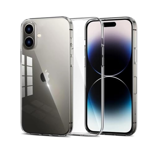 ANEWSIR für iPhone 16 Hülle Klar, Nicht Vergilbende Stoßfest Stoßfänger Handyhülle, Anti-Kratzer Transparent Hülle für iPhone 16 Case 6,1 Zol. von ANEWSIR