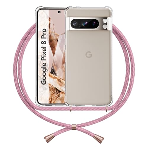 ANFAIRLACE Handykette Hülle Kompatibel mit Google Pixel 8 Pro, Handyhülle Anti-Gelb TPU Band Transparent Silikon Klar Schutzhülle, Rose ANFAIRLACE Handykette Hülle Kompatibel mit Google Pixel 8 Pro, Handyhülle Anti-Gelb TPU Band Transparent Silikon Klar Schutzhülle, Rose von ANFAIRLACE