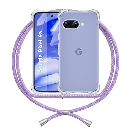 ANFAIRLACE Handykette Hülle Kompatibel mit Google Pixel 9a, Handyhülle mit Band Anti-Gelb TPU Transparent Silikon Schutzhülle Klar Case, Lila ANFAIRLACE Handykette Hülle Kompatibel mit Google Pixel 9a, Handyhülle mit Band Anti-Gelb TPU Transparent Silikon Schutzhülle Klar Case, Lila von ANFAIRLACE