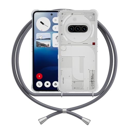 ANFAIRLACE Handykette Hülle Kompatibel mit Nothing Phone 3a, Handyhülle mit Band Anti-Gelb TPU Transparent Silikon Schutzhülle Klar Case, Grau ANFAIRLACE Handykette Hülle Kompatibel mit Nothing Phone 3a, Handyhülle mit Band Anti-Gelb TPU Transparent Silikon Schutzhülle Klar Case, Grau von ANFAIRLACE