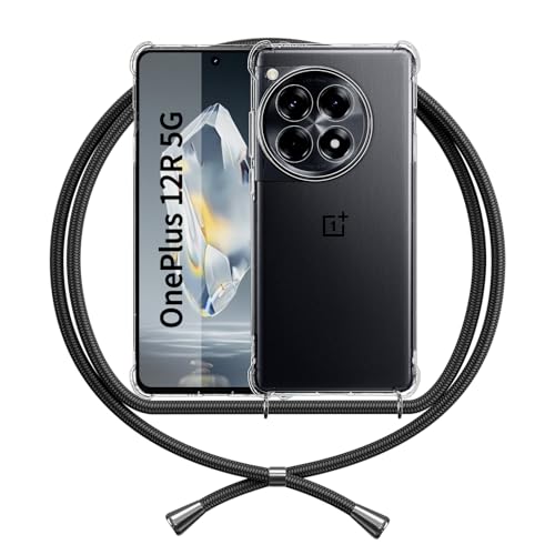 ANFAIRLACE Handykette Hülle Kompatibel mit OnePlus 12R, Handyhülle mit Band Anti-Gelb TPU Transparent Silikon Schutzhülle Klar Case, Schwarz ANFAIRLACE Handykette Hülle Kompatibel mit OnePlus 12R, Handyhülle mit Band Anti-Gelb TPU Transparent Silikon Schutzhülle Klar Case, Schwarz von ANFAIRLACE