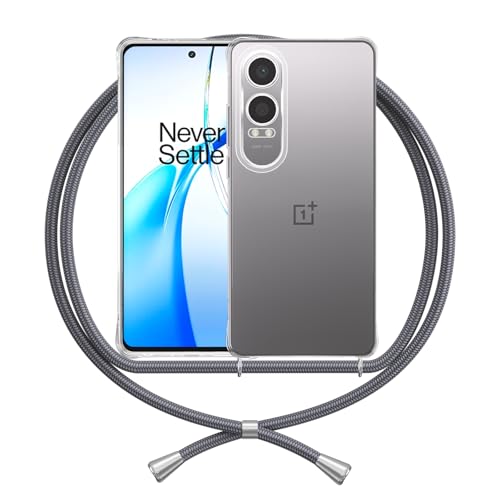 ANFAIRLACE Handykette Hülle Kompatibel mit OnePlus Nord CE 4 Lite 5G, Handyhülle Band Anti-Gelb TPU Transparent Silikon Schutzhülle Klar Case, Grau ANFAIRLACE Handykette Hülle Kompatibel mit OnePlus Nord CE 4 Lite 5G, Handyhülle Band Anti-Gelb TPU Transparent Silikon Schutzhülle Klar Case, Grau von ANFAIRLACE