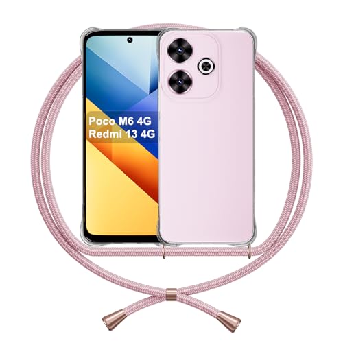 ANFAIRLACE Handykette Hülle Kompatibel mit Xiaomi Poco M6 4G / Redmi 13 4G 5G, Handyhülle Band Anti-Gelb TPU Transparent Silikon Klar Schutzhülle, Rose ANFAIRLACE Handykette Hülle Kompatibel mit Xiaomi Poco M6 4G / Redmi 13 4G 5G, Handyhülle Band Anti-Gelb TPU Transparent Silikon Klar Schutzhülle, Rose von ANFAIRLACE