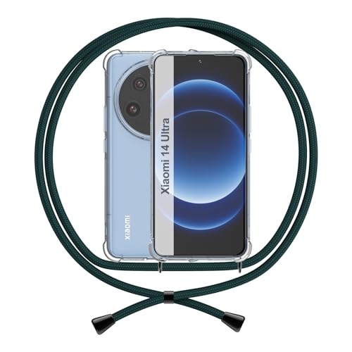 ANFAIRLACE Handykette Hülle Kompatibel mit Xiaomi 14 Ultra, Handyhülle mit Band Anti-Gelb TPU Transparent Silikon Schutzhülle Klar Case, Grun ANFAIRLACE Handykette Hülle Kompatibel mit Xiaomi 14 Ultra, Handyhülle mit Band Anti-Gelb TPU Transparent Silikon Schutzhülle Klar Case, Grun von ANFAIRLACE