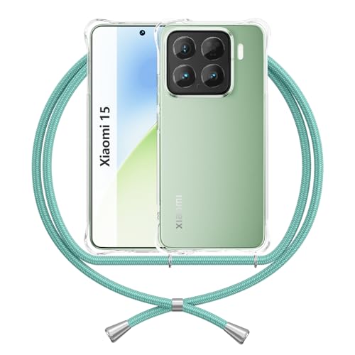 ANFAIRLACE Handykette Hülle Kompatibel mit Xiaomi 15, Handyhülle mit Band Anti-Gelb TPU Transparent Silikon Schutzhülle Klar Case, Grün ANFAIRLACE Handykette Hülle Kompatibel mit Xiaomi 15, Handyhülle mit Band Anti-Gelb TPU Transparent Silikon Schutzhülle Klar Case, Grün von ANFAIRLACE