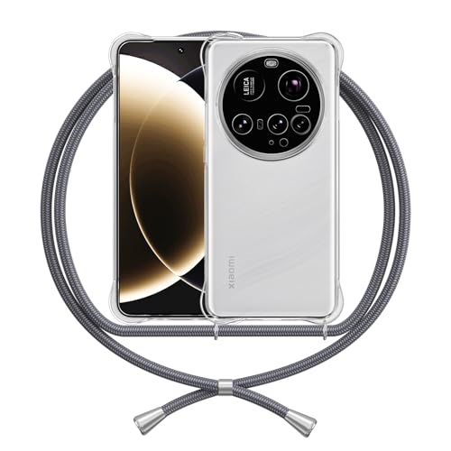 ANFAIRLACE Handykette Hülle Kompatibel mit Xiaomi 15 Ultra, Handyhülle mit Band Anti-Gelb TPU Transparent Silikon Schutzhülle Klar Case, Grau ANFAIRLACE Handykette Hülle Kompatibel mit Xiaomi 15 Ultra, Handyhülle mit Band Anti-Gelb TPU Transparent Silikon Schutzhülle Klar Case, Grau von ANFAIRLACE
