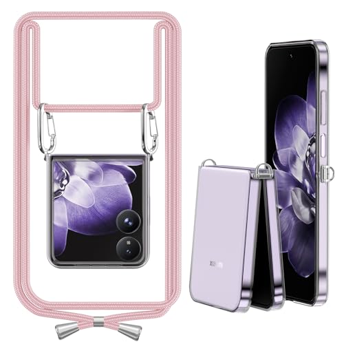 ANFAIRLACE Handykette Hülle Kompatibel mit Xiaomi Mix Flip, Handyhülle mit Band Seitenhaken Transparent Silikon TPU Klar Schutzhülle, Rose ANFAIRLACE Handykette Hülle Kompatibel mit Xiaomi Mix Flip, Handyhülle mit Band Seitenhaken Transparent Silikon TPU Klar Schutzhülle, Rose von ANFAIRLACE