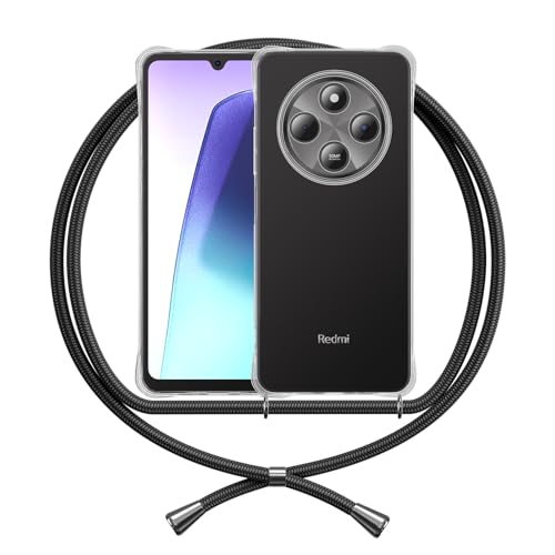 ANFAIRLACE Handykette Hülle Kompatibel mit Xiaomi Poco C75 / Redmi 14C, Handyhülle mit Band Anti-Gelb TPU Transparent Silikon Schutzhülle Klar Case, Schwarz ANFAIRLACE Handykette Hülle Kompatibel mit Xiaomi Poco C75 / Redmi 14C, Handyhülle mit Band Anti-Gelb TPU Transparent Silikon Schutzhülle Klar Case, Schwarz von ANFAIRLACE