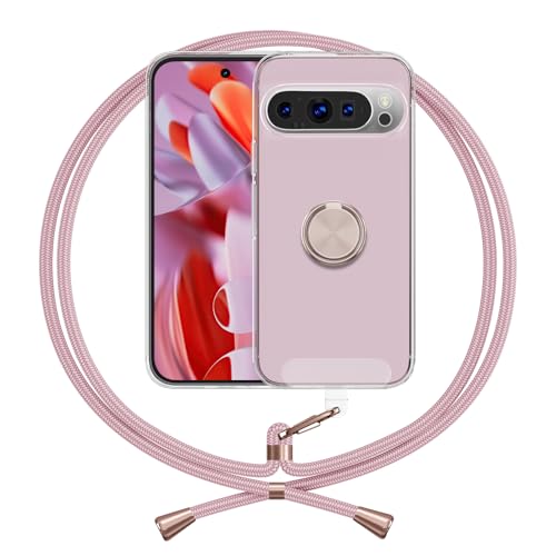 ANFAIRLACE Hülle Kompatibel mit Google Pixel 9 Pro XL, Ring Halter Handyhülle Band Transparent Silikon Handykette Klar Schutzhülle, Rose ANFAIRLACE Hülle Kompatibel mit Google Pixel 9 Pro XL, Ring Halter Handyhülle Band Transparent Silikon Handykette Klar Schutzhülle, Rose von ANFAIRLACE
