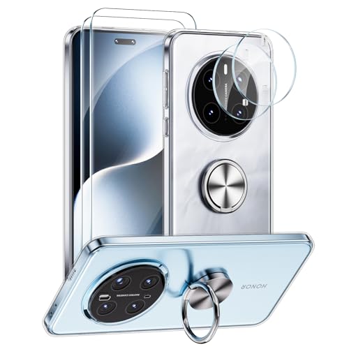 ANFAIRLACE Hülle Kompatibel mit Honor Magic 7 Pro, Handyhülle Metall 360 Grad Ring Halter Magnet Ständer Transparent Silikon Schutzhülle, Silber ANFAIRLACE Hülle Kompatibel mit Honor Magic 7 Pro, Handyhülle Metall 360 Grad Ring Halter Magnet Ständer Transparent Silikon Schutzhülle, Silber von ANFAIRLACE